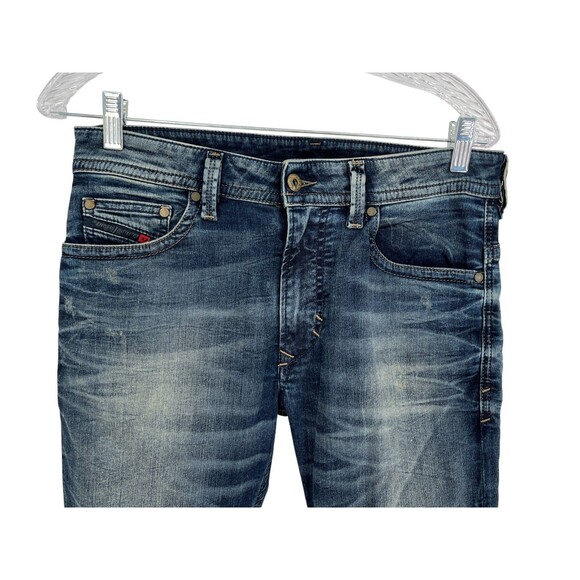 Diesel Jeans Women's Size 28 Blue Thavar Denim + Sweat Pants Cotton Blend - Picture 3 of 9